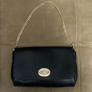 NEW Coach Saffiano Black Leather Clutch Purse Bag